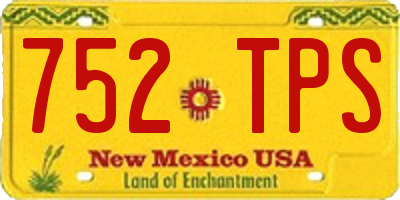 NM license plate 752TPS