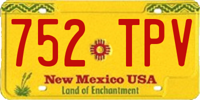 NM license plate 752TPV