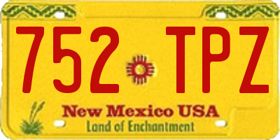 NM license plate 752TPZ