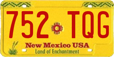 NM license plate 752TQG