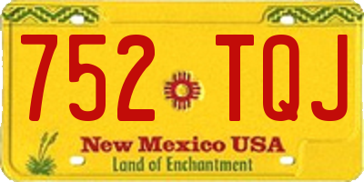 NM license plate 752TQJ