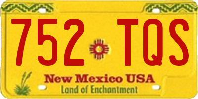 NM license plate 752TQS