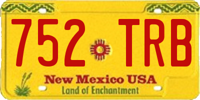 NM license plate 752TRB