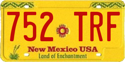 NM license plate 752TRF