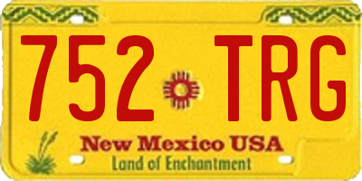 NM license plate 752TRG