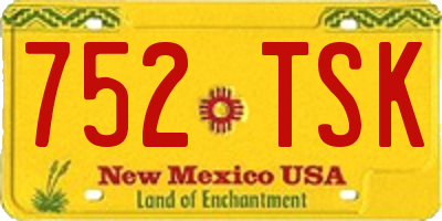NM license plate 752TSK