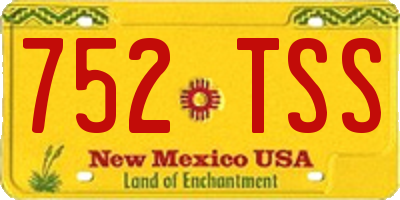 NM license plate 752TSS