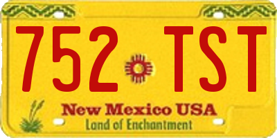 NM license plate 752TST