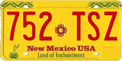 NM license plate 752TSZ