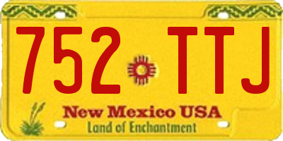 NM license plate 752TTJ