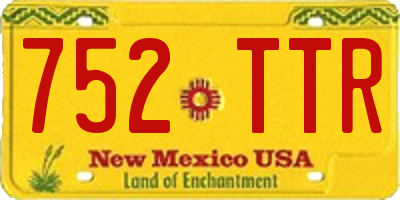 NM license plate 752TTR
