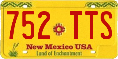 NM license plate 752TTS