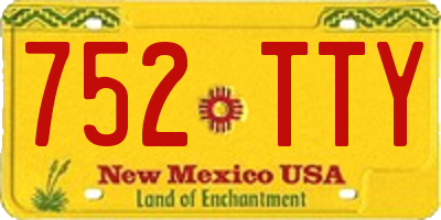NM license plate 752TTY