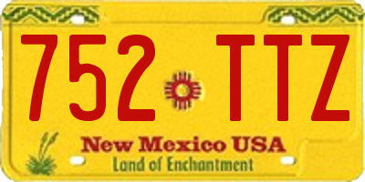 NM license plate 752TTZ