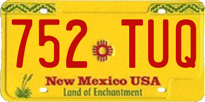 NM license plate 752TUQ