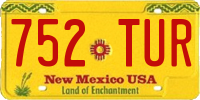 NM license plate 752TUR