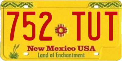NM license plate 752TUT