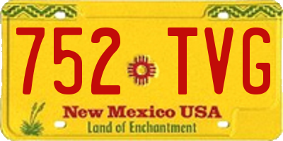 NM license plate 752TVG