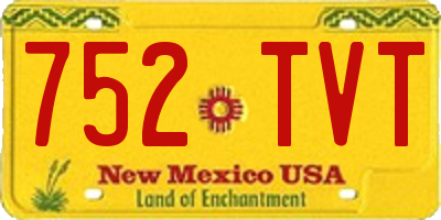 NM license plate 752TVT