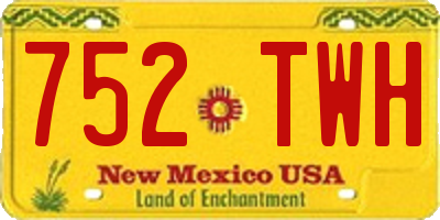 NM license plate 752TWH