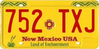 NM license plate 752TXJ