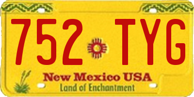 NM license plate 752TYG