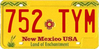 NM license plate 752TYM