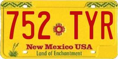 NM license plate 752TYR