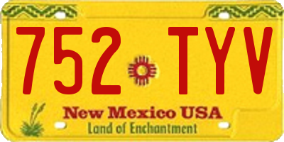 NM license plate 752TYV
