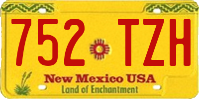 NM license plate 752TZH