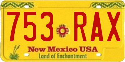 NM license plate 753RAX