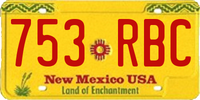 NM license plate 753RBC