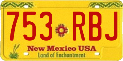 NM license plate 753RBJ