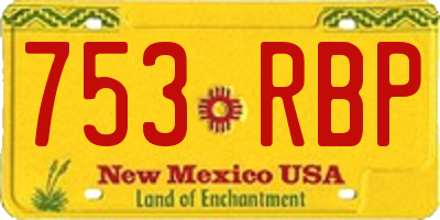 NM license plate 753RBP