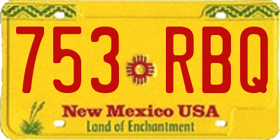 NM license plate 753RBQ