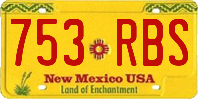 NM license plate 753RBS