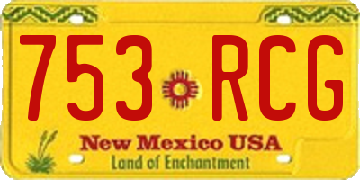 NM license plate 753RCG