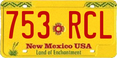 NM license plate 753RCL