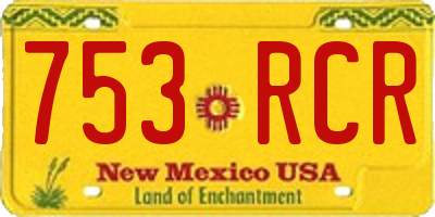 NM license plate 753RCR
