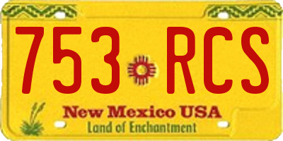 NM license plate 753RCS