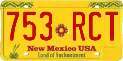 NM license plate 753RCT