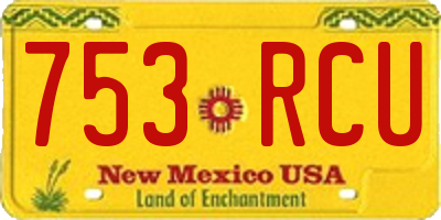 NM license plate 753RCU