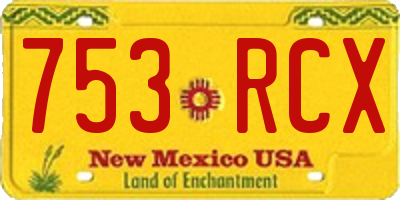 NM license plate 753RCX