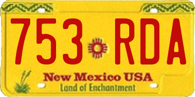 NM license plate 753RDA