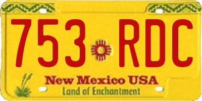 NM license plate 753RDC