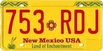 NM license plate 753RDJ