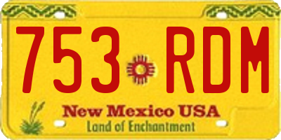 NM license plate 753RDM