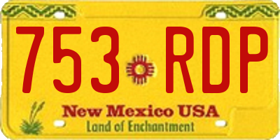NM license plate 753RDP