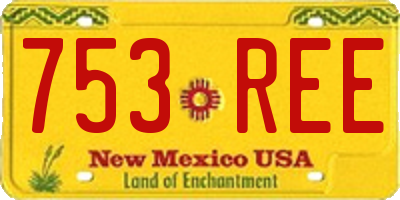 NM license plate 753REE