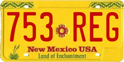 NM license plate 753REG